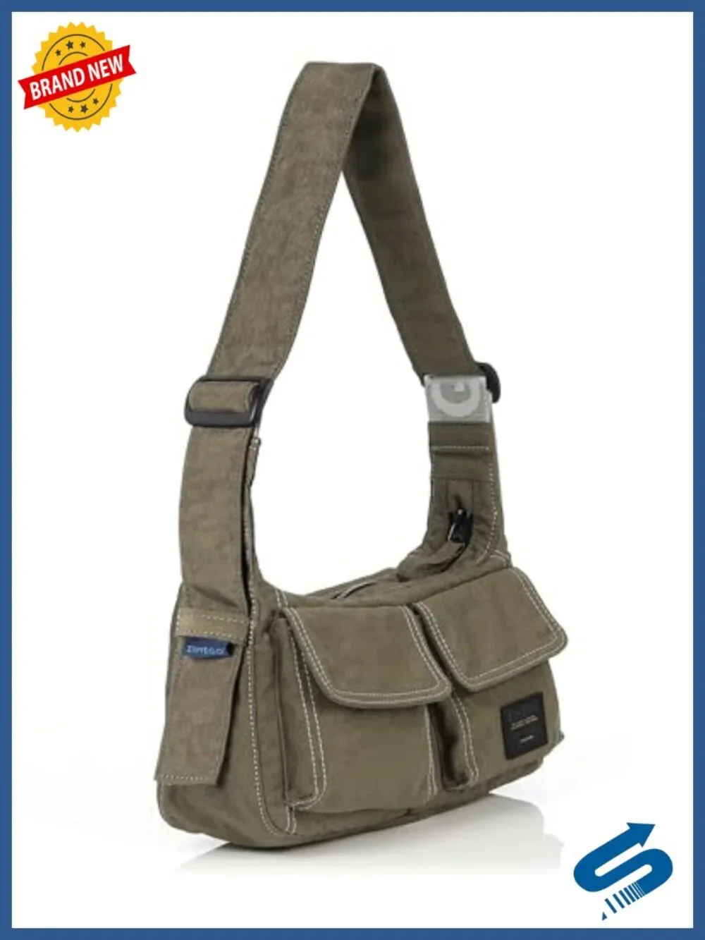 Small Cargo Shoulder Bag, Hobo Satchel with Adjustable Strap